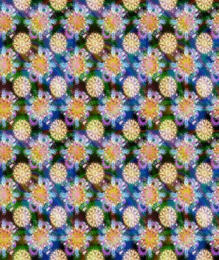 Renkli Bahar Teması eskiz kalıbı. Çocuk stili. Düz Çiçek Elementleri Tasarımı. Çiçekli çizim raster arkaplanı.