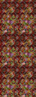 Renkli Bahar Teması eskiz kalıbı. Kahverengi, kırmızı ve nötr renklerde çiçekler. Çiçek desenli eskiz. Düz Çiçek Elementleri Tasarım Raster illüstrasyonu.