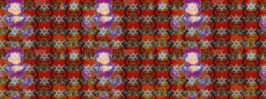 Şirin çiçek elementleri. Taslak desenli, modaya uygun kumaş deseni. Raster illüstrasyonu. Düz Çiçek Elementleri Tasarımı. Renkli Bahar Teması çizim şablonu.