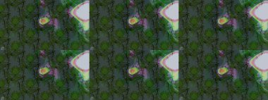 Çiçek yeşili eskiz deseni. Raster çiçek izi. Klasik taslak çizimi.