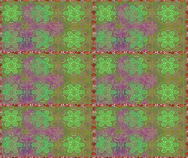 Çiçekli karalama şeklinde Raster çiçek deseni. Yeşil ve nötr renklerde çiçekler. Yumuşak, yaz çiçekli arka plan.