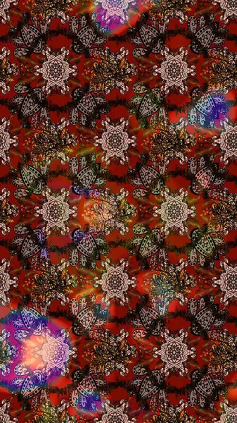 Şirin çiçekler. Raster Moda kumaş deseni. Çizgi çizimi deseni.