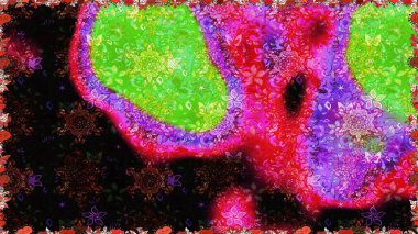 Doğa. Çiçek arkaplan. Çiçek kolajı. Raster deseni. Çiçek kompozisyonu. Küçük çiçekte güzel bir desen var. - Siyah ve yeşil çiçekler.