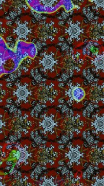 Düz Çiçek Elementleri Tasarımı. Renkli Bahar Teması eskiz kalıbı. Çiçekler kahverengi, kırmızı ve gri renklerde. Çiçekle çizim deseni.