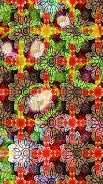 Modern stil dokusu. Çiçek desenli raster, kırmızı ve bej çizgi grafik deseni soyut raster arkaplan.