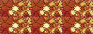 Çiçekler suluboya tarzında turuncu ve kahverengi renklerde. Turuncu ve kahverengi renkli çiçeklerle kusursuz çiçek deseni.