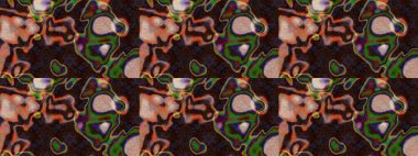 Motley illüstrasyonu. Küçük renkli çiçekler. Çiçekli bahar çiçekleri. Moda baskıları için zarif bir şablon. Küçük çiçekte güzel bir desen. Çizim.