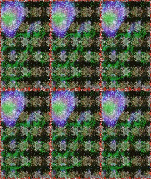 Sorunsuz çiçek desenli çiçekli, halk tarzında bırakır. Elle çizilmiş. Raster illüstrasyon.