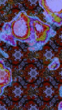 Modern, menekşe rengi ve kahverengi raster arkaplan duvar kâğıdı çizgisi, desenli desenli desenli çiçekler, çiçekli süsler. Çiçekli el çizimi çizimi deseni.