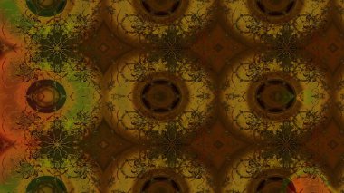 Kabile sanatı boho baskısı, klasik çiçek arkaplanı. Arkaplan dokusu, duvar kağıdı kahverengi ve gri renkli çiçek teması. Soyut etnik raster çizim kalıbı.