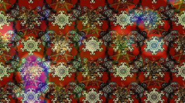 Süslü kumaş deseni. Çiçekli çiçek deseni, suluboya. Raster deseni.