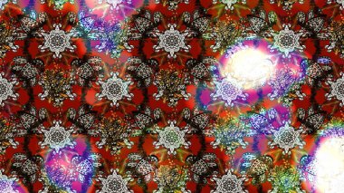 Raster illüstrasyonu. Renklerle. Çiçekli güzel suluboya desen.