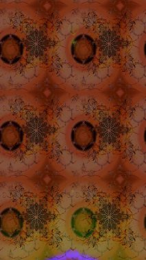 Düz Çiçek Elementleri Tasarımı. Asya tekstil tarzında. Raster illüstrasyonu. Renkli çiçekler. Renkli Bahar Teması eskiz kalıbı. Çiçek desenini çiz.