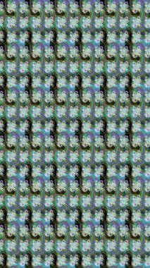 Sanat, çiçeklere ilham verir ve arka plan bırakır. Karalama çiçekleri çizim kalıbı. Yeşil el çizimi desen. Raster deseni.