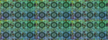 Çiçekli süslemeli, pürüzsüz bir desen. Duvar kâğıdı için altın süslü bir illüstrasyon. Geleneksel Arap dekoru yeşil renklerde. Süslü dantel iz sürücü. Doğu tarzında vintage tasarım ögesi.