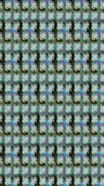 Sanat, çiçeklere ilham verir ve arka plan bırakır. Karalama çiçekleri çizim kalıbı. Yeşil el çizimi desen. Raster deseni.