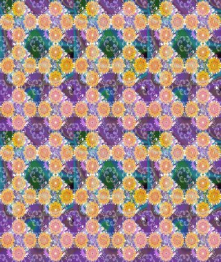 Raster çiçek desenli çiçek deseni, yapraklar, dekoratif elementler, sıçrama, lekeler, el çizimi kontur çizgileri ve Doodle çizim stili, grafik raster çizim çizimi.