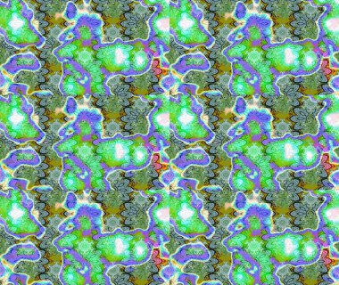 Çiçek desenli çizim. Asya tekstil tarzında. Renkli Bahar Teması eskiz kalıbı. Raster illüstrasyonu. Düz Çiçek Elementleri Tasarımı. Güzel kumaş deseni.