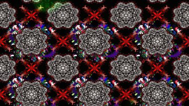 Motley illüstrasyonu. Siyah çiçekli bahar çiçekleri. Moda baskıları için zarif bir şablon. Küçük renkli çiçekler. Küçük çiçekte şirin desenler.