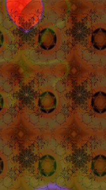 Kahverengi ve kırmızı renkli şirin tekstil. Çiçek arkaplan. Çiçek duvar kâğıdı. Renkli çizim kalıbı. Raster illüstrasyonu.