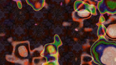 Düz Çiçek Elementleri Tasarımı. Raster illüstrasyonu. Renkli çiçek buketi suluboya. Renkli Bahar Teması çizim şablonu.