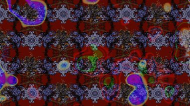 Moda baskıları için zarif bir şablon. Modern çiçek arkaplanı. Halk tarzı. Rengarenk çiçekleri ve yaprakları olan muhteşem bir çiçek deseni..