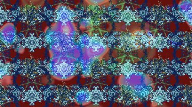 Raster illüstrasyonu. Çizim çiçek deseni duvar kâğıdı olarak kullanılabilir. Renkli çiçekler.