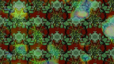 Suluboya tarzında renkler üzerine çiçekler. Renklerde çiçekler olan çiçek deseni çiz.