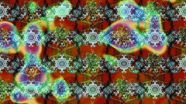 Raster illüstrasyonundaki çiçek desenli çizim. Düz Çiçek Elementleri Tasarımı. Güzel kumaş deseni. Renkli Bahar Teması çizim şablonu.