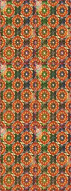 Senin tasarımın için, duvar kağıdı. Kahverengi renklerde altın çiçekli altın desenler. Raster geometrik arka plan. Altın rengi kusursuz illüstrasyon.