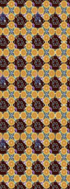 Güzel kumaş deseni. Çiçekler, dallar, bitkiler ve çiçekler. El çizimi. Raster illüstrasyonu.