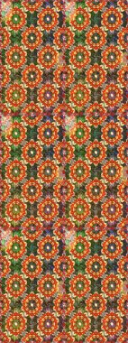 Senin tasarımın için, duvar kağıdı. Kahverengi renklerde altın çiçekli altın desenler. Raster geometrik arka plan. Altın rengi kusursuz illüstrasyon.