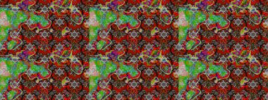 Güzel kumaş deseni. Renkli Bahar Teması eskiz kalıbı. Düz Çiçek Elementleri Tasarımı. Raster illüstrasyonunda çiçek deseni çizimi.