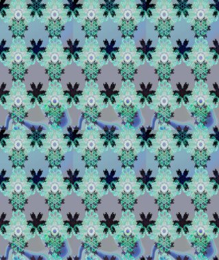 Mavi renkte güzel bir tekstil. Raster illüstrasyonu. Suluboya çiçekli çiçek deseni.
