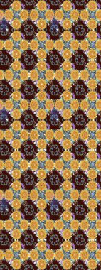 Güzel kumaş deseni. Çiçekler, dallar, bitkiler ve çiçekler. El çizimi. Raster illüstrasyonu.