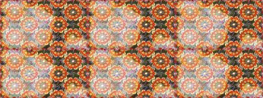 Raster geleneksel altın pürüzsüz deseni nötr renklerde. Barok tarzında kusursuz bir doğulu süsü..