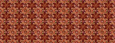 Tekrarlayan elementlerle kusursuz soyut arkaplan. Klasik raster şablonu. Kırmızı ve altın desenli.