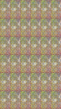 Raster illüstrasyonu. Çiçek buketleriyle klasik tarzda kusursuz desenler. Gri ve nötr renklerde.