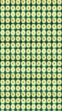 Doodle tarzı. Renkli yeşil ve nötr çizim kalıbı. Yeşil ve nötr renklerde çiçekler. Elle çizilmiş sonbahar çiçeği deseni. Tekstil ve kapak tasarımı için mükemmel.