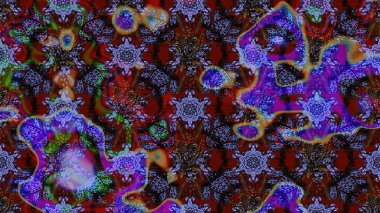 Vadinin çiçekleri mor ve kahverengi renklerde. Raster çiçek desenleri çiziyor..