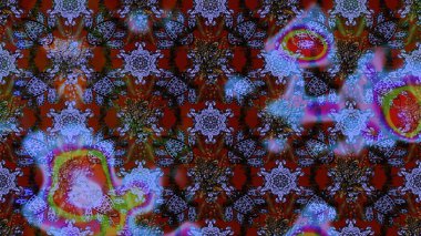 Soyut etnik raster çizim kalıbı. Kabile sanatı boho baskısı, klasik çiçek arkaplanı. Arkaplan dokusu, duvar kağıdı, kahverengi ve mavi renkli çiçek teması.