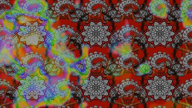 Çiçek kompozisyonu. Çiçek kolajı. Doğa. Küçük çiçekte güzel bir desen var. Raster deseni. Çiçek arkaplan. - Gri ve kırmızı çiçekler.