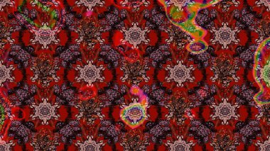 Kahverengi ve kırmızı renkte çiçekler. Güzel çiçek deseni. Renkli Bahar Teması eskiz kalıbı. Düz Çiçek Elementleri Tasarımı.