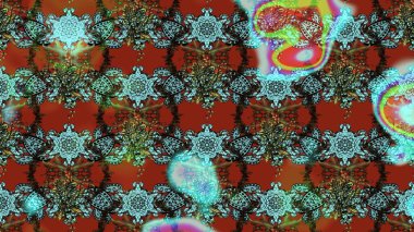 Güzel kumaş deseni. Düz Çiçek Elementleri Tasarımı. Çiçek desenli çizim. Asya tekstil tarzında. Renkli Bahar Teması eskiz kalıbı. Raster illüstrasyonu.