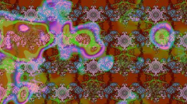 Kahverengi ve yeşil renklerde. Anti-stres için soyut örnek sayfası. Raster illüstrasyonu.