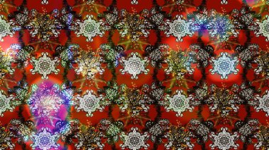 Çiçekli çiçek deseni, suluboya. Düz Çiçek Elementleri Tasarım Raster illüstrasyonu. Kahverengi ve kırmızı renkte çiçekler. Renkli Bahar Teması çizim kalıbı..