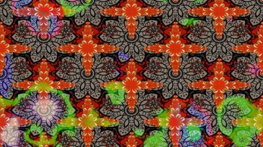 Bej ve kahverengi renklerde bej ve kahverengi papatya deseni. Raster illüstrasyonu. Bej ve kahverengi renklerde.