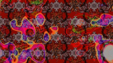 Sabıka fotoğraflarında, bebek kıyafetlerinde, duvar kâğıtlarında, paket kutularında falan kullanılabilir. Zarif, parlak ve eskiz kahverengi ve kırmızı çiçek desenli.