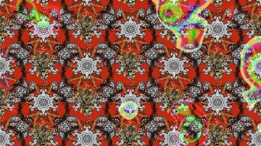 Klasik çiçek tasarımı elementleri. Gri ve kahverengi kıvırcık çiçekler gri ve kahverengi renklerde şekillenir. Raster illüstrasyonu.