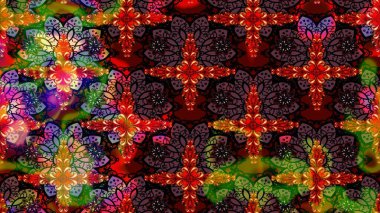 Raster illüstrasyonu. Kahverengi ve siyah renkli çiçekler. Çizim çiçek deseni duvar kağıdı için kullanılabilir.